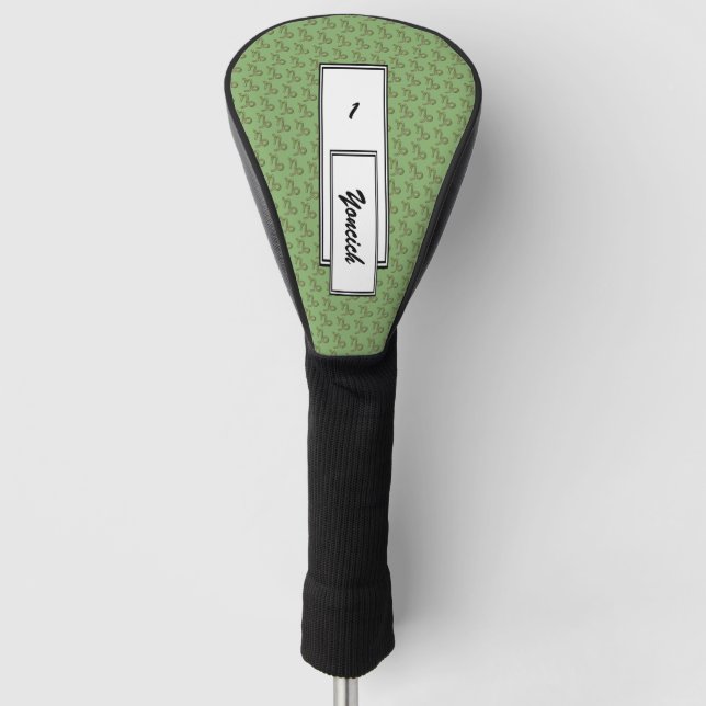 Capricorn Zodiac Symbol Element by K Yoncich Golf Head Cover (Front)