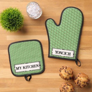 Capricorn Zodiac Symbol Element by K Yoncich Oven Mitt & Pot Holder Set