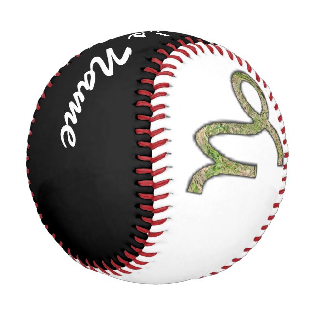 Capricorn Zodiac Symbol Element by Kenneth Yoncich Baseball (Angled)
