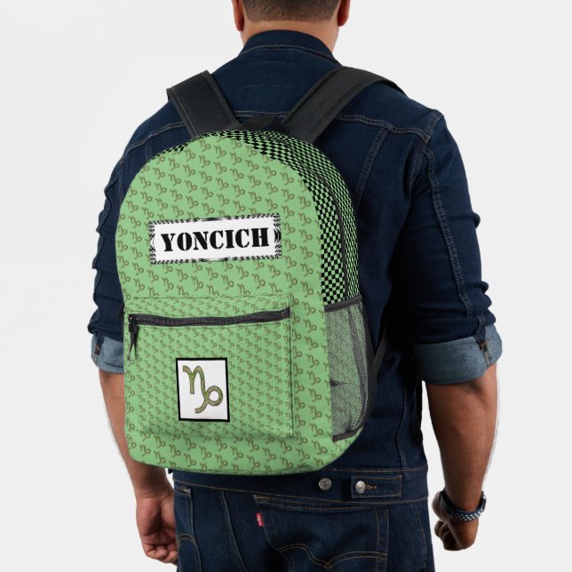 Capricorn Zodiac Symbol Element by Kenneth Yoncich Printed Backpack (Insitu (Model))