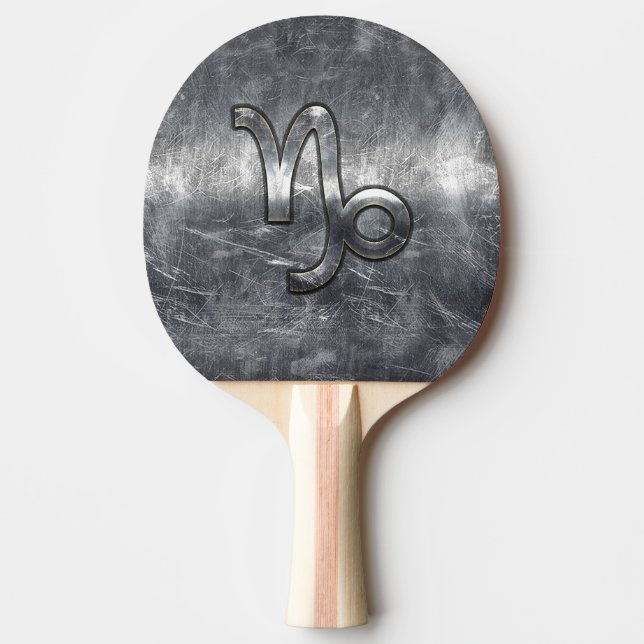 Capricorn Zodiac Symbol Grunge Distressed Style Ping Pong Paddle (Front)
