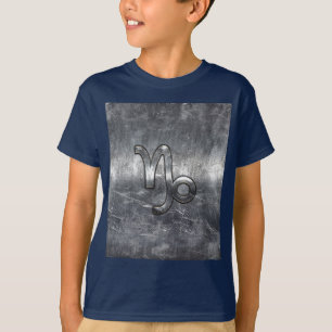 Capricorn Zodiac Symbol Industrial Style T-Shirt
