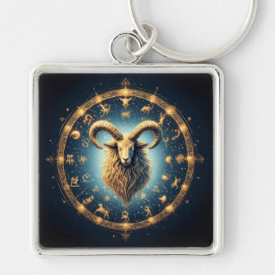 Capricorn Zodiac Symbol Keychain