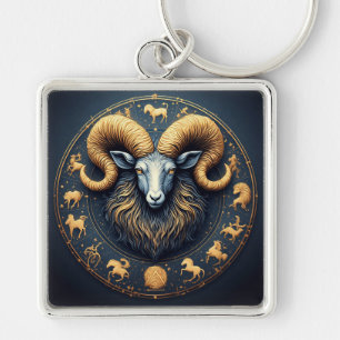 Capricorn Zodiac Symbol Keychain