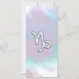 Capricorn Zodiac Symbol on Mother of Pearl Nacre