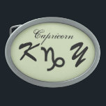Capricorn Zodiac Symbol Standard by K Yoncich Belt Buckle<br><div class="desc">Capricorn Zodiac Symbol Standard Belt Buckle.
Images Copyright (C) Kenneth Kenji Yoncich. All Rights Reserved.</div>