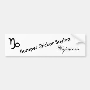 Capricorn Zodiac Symbol Standard by K Yoncich Bumper Sticker