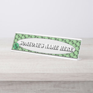 Capricorn Zodiac Symbol Standard by K Yoncich Desk Name Plate