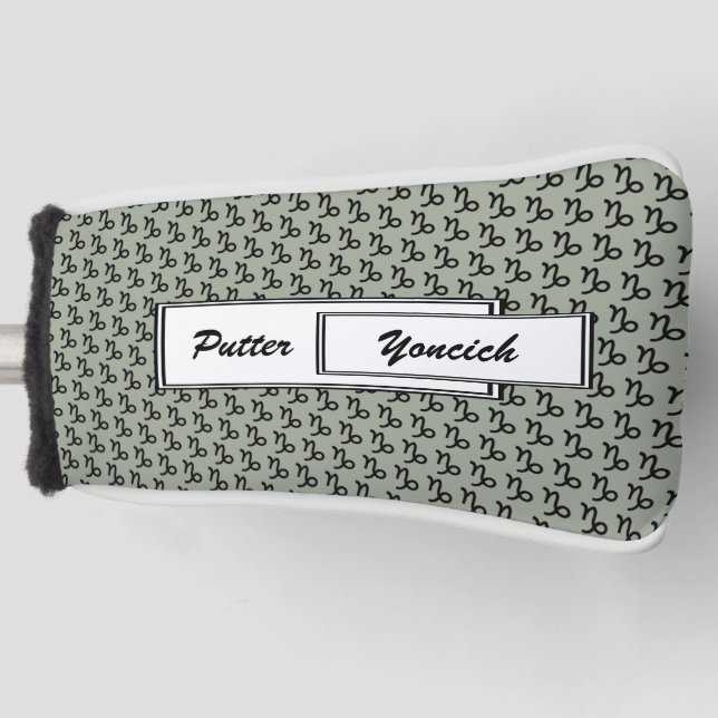 Capricorn Zodiac Symbol Standard by K Yoncich Golf Head Cover (Front)