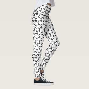 Capricorn Zodiac Symbol Standard by K Yoncich Leggings