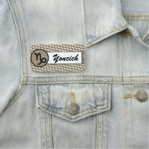 Capricorn Zodiac Symbol Standard by K Yoncich Name Tag