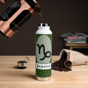 Capricorn Zodiac Symbol Standard by K Yoncich Water Bottle