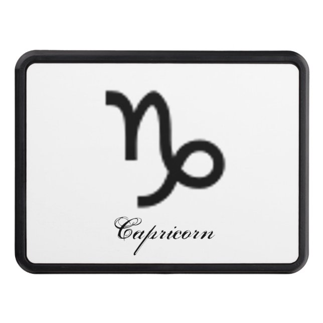 Capricorn Zodiac Symbol Std by Kenneth Yoncich Trailer Hitch Cover (Front)