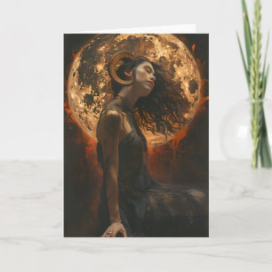 Capricorn Zodiac, Tarot, Astrology, Birthday Card