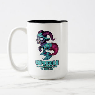 Capricorn Zombie Two-Tone Coffee Mug