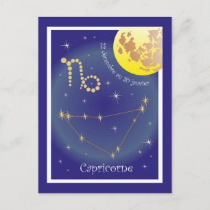 Capricorne 22 décembre au 20 janvier Postkarte Postcard