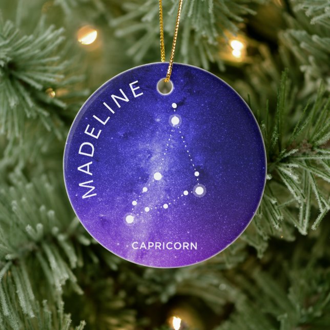 Capricorne Zodiac Ornement personnalisé Zodiac Cad (Arbre)