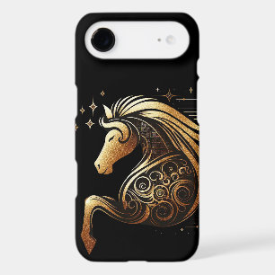 Capricorne Zodiaque Cheval en Or Astrologie