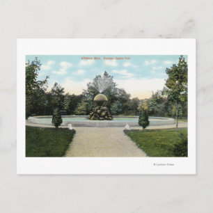 Capron Park View of the Fountain Postcard