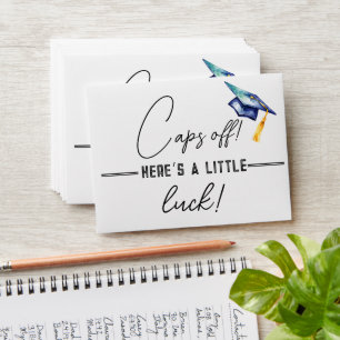 Caps Off! Graduation Scratch Card party Favour  Envelope