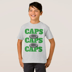 Caps on Caps on Caps Video Gaming T-Shirt