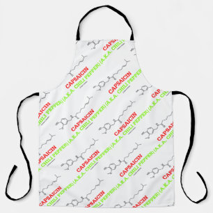 Capsaicin (A.K.A Chili Pepper) Chemical Molecule Apron