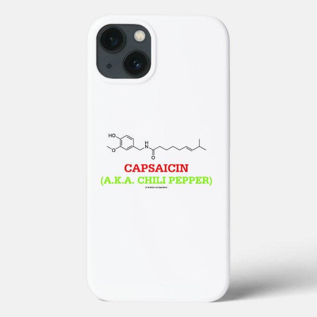 Capsaicin (A.K.A Chili Pepper) Chemical Molecule Case-Mate iPhone Case (Back)