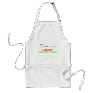 Capsaicin (A.K.A Chili Pepper) Chemical Molecule Standard Apron