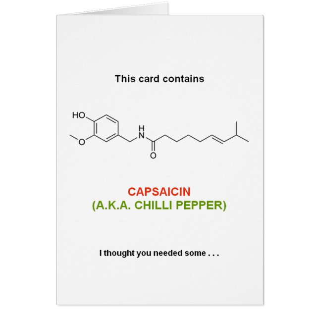 Capsaicin Card (Front)