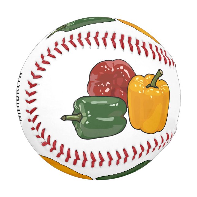 Capsicum cartoon illustration baseball (Front Left)