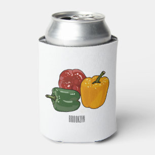 Capsicum cartoon illustration can cooler
