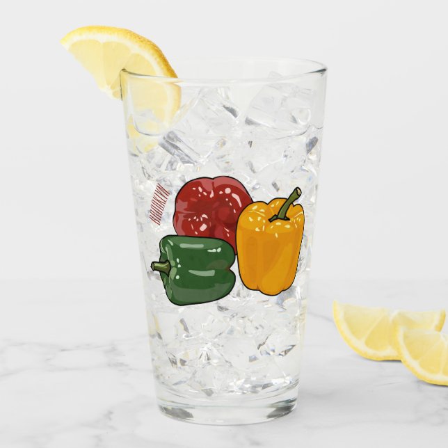 Capsicum cartoon illustration glass (Front Ice)