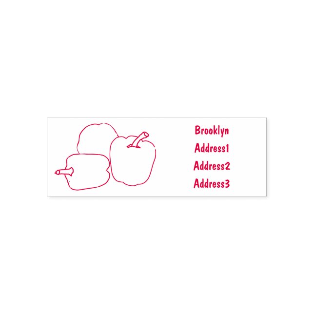Capsicum cartoon illustration self-inking stamp (Design)