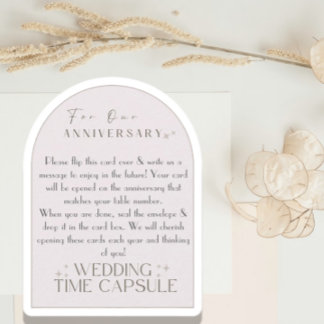 Capsule de temps Mariage de la carte conseil plat
