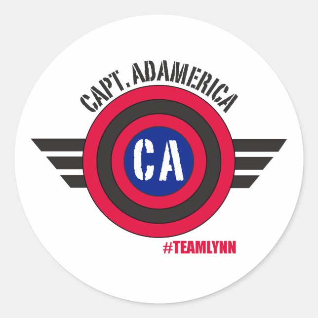 Capt Adamerica Round Sticker (Front)