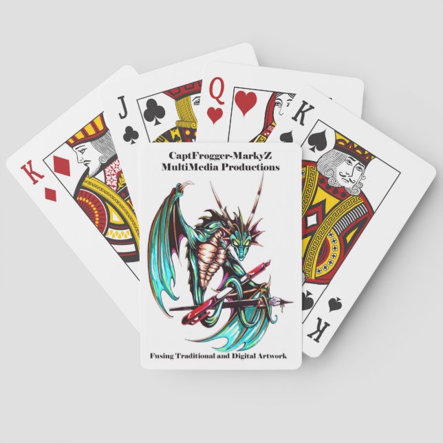 Capt Frogger-MarkyZMMP Logo Playing Cards (Back)