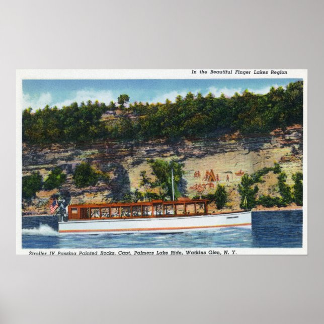 Capt. Palmers Lake Ride Stroller IV Boat Scene Poster (Front)