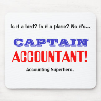 Captain Accountant Accounting Superhero Mouse Pad