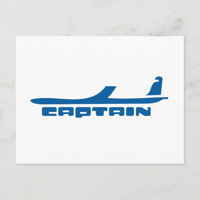 captain airplane design postcard (Front)