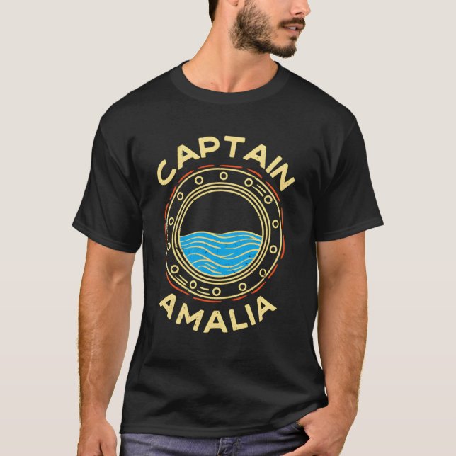 Captain Amalia First Name Personalized Nickname Cu T-Shirt (Front)