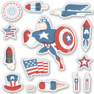 Captain America 4th of July Collage