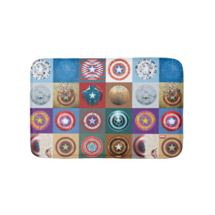 Captain America 75th Anniversary Shield Patchwork Bath Mat