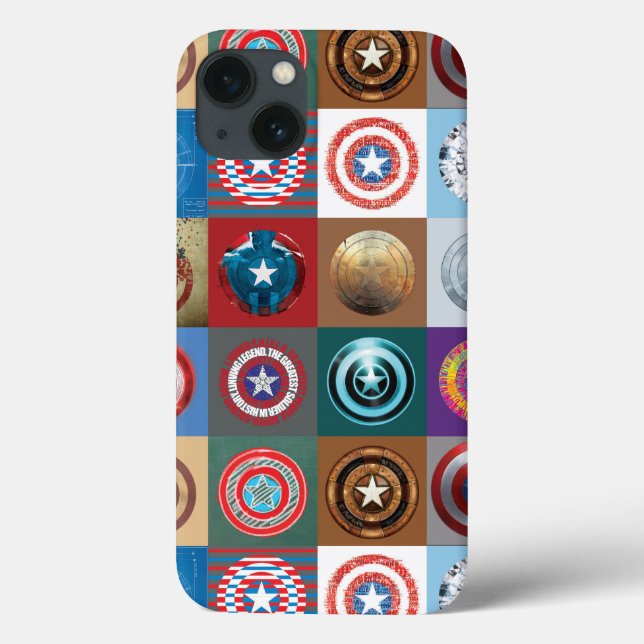 Captain America 75th Anniversary Shield Patchwork Case-Mate iPhone Case (Back)