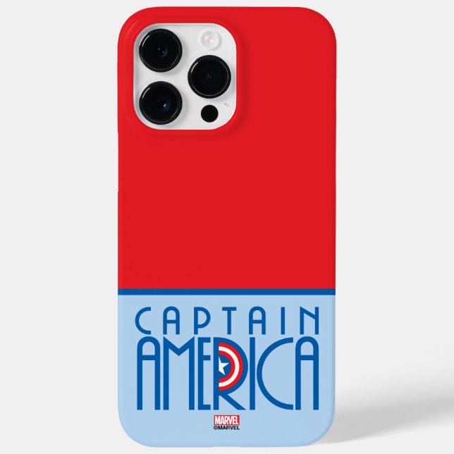 Captain America Art Deco Name Case-Mate iPhone Case (Back)