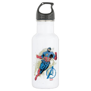 Captain America Avenger Grunge Graphic 532 Ml Water Bottle