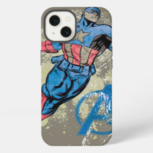 Captain America Avenger Grunge Graphic iPhone 13 Case