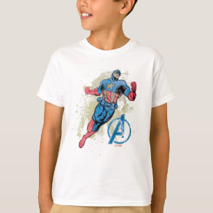 Captain America Avenger Grunge Graphic T-Shirt