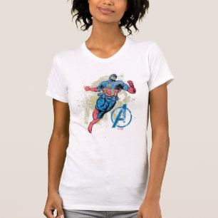 Captain America Avenger Grunge Graphic T-Shirt
