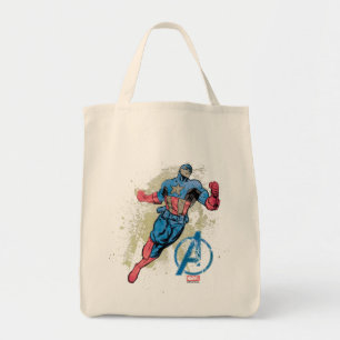 Captain America Avenger Grunge Graphic Tote Bag