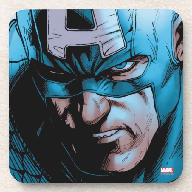 Captain America Avengers Comic Panel Coaster (Front)